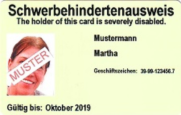 Abbildung grüner Ausweis